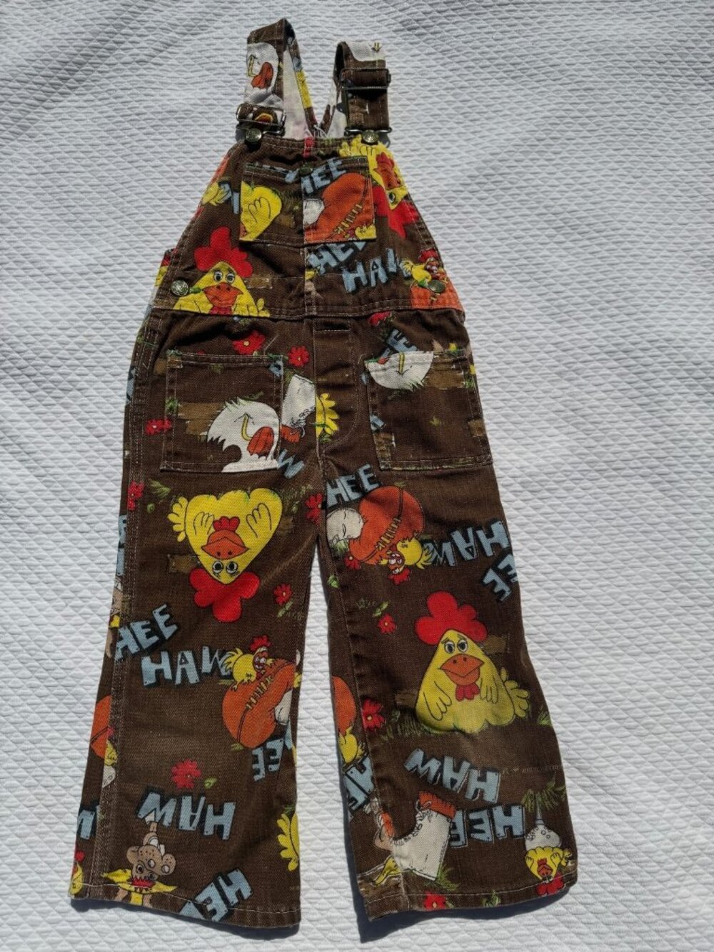 Vintage 1970’s Hee Haw Denim Jean Overalls Bib Youth Kids Size 4